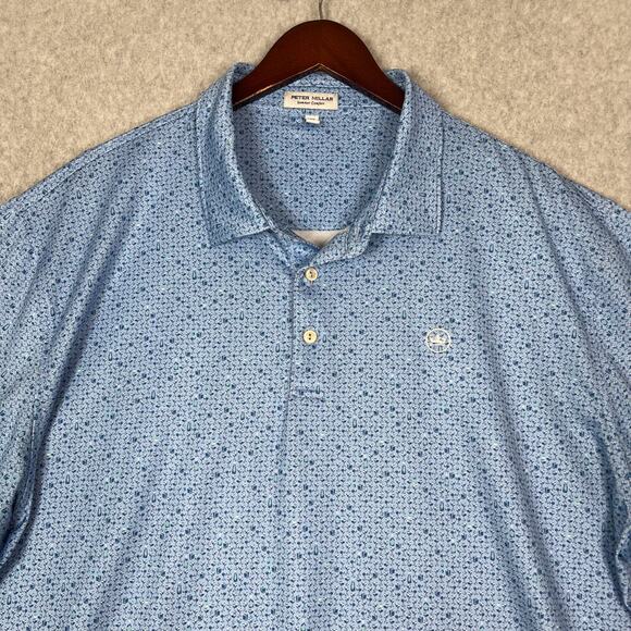 Peter Millar Summer Comfort Mens XXL Whiskey Sour Performance Polo - Picture 2 of 6